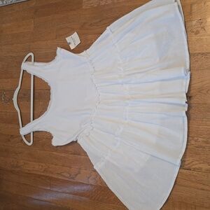 ARIZONA JEAN CO BRAND WOMEN'S JUNIOR SIZE WHITE SUMMER TANK TOP DRESS SIZE LARGE
